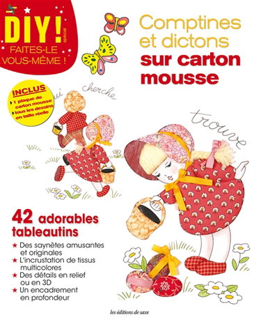 Couverture de Comptines et dictons sur carton mousse : 42 adorables tableautins par Collectif