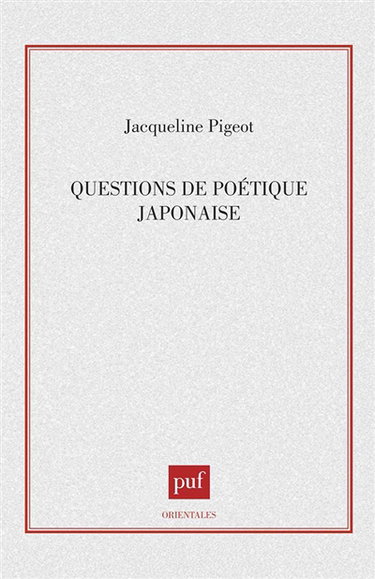 Couverture de Questions de poétique japonaise