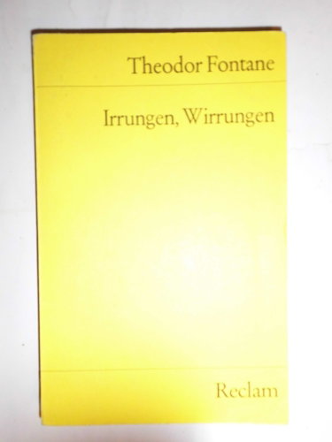 Couverture de Irrungen, Wirrungen par Theodor Fontane