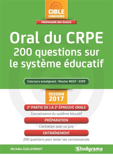 CRPE, deuxième épreuve orale, EPS et connaissance du système éducatif : concours enseignant, master MEEF, ESPE : session 2017