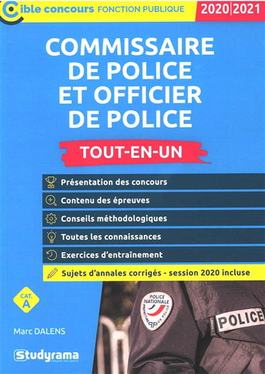 Commissaire de police et officier de police : tout-en-un, catégorie A : 2020-2021