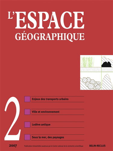 Espace géographique, n° 2 (2007)