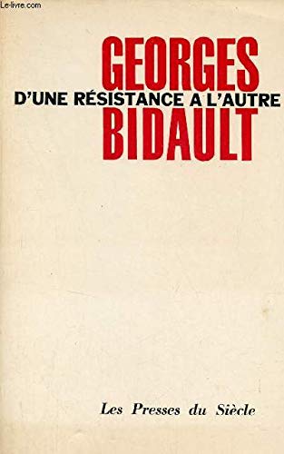 Couverture de D'une resistance a l'autre