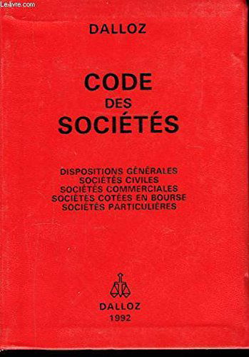 CODE DES SOCIÉTÉS.