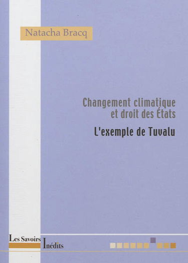 Changement climatique et droit des Etats : l'exemple de Tuvalu