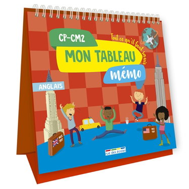 Couverture de Mon tableau mémo, anglais, CP, CM2 : tout ce qu'il faut savoir