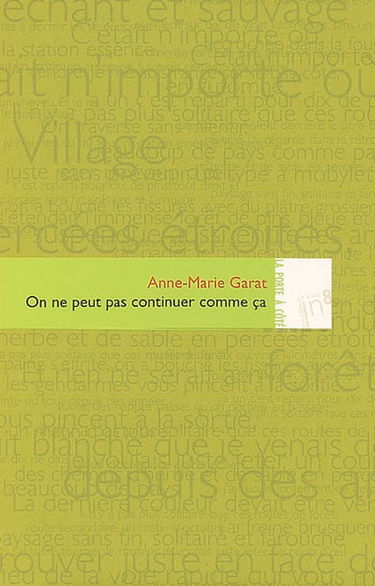 On ne peut pas continuer comme ça