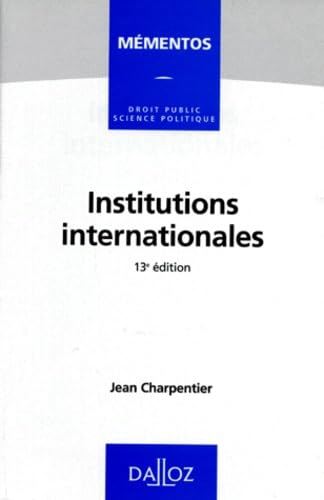 Les institutions internationales