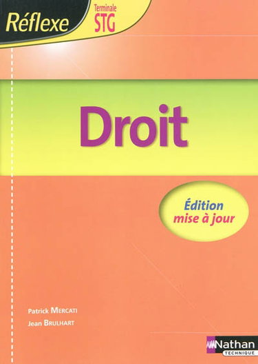 Couverture de Droit, terminale STG