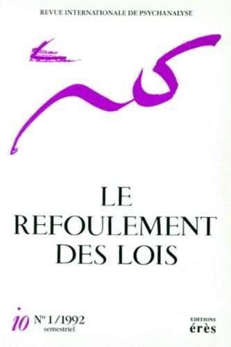 Io, n° 1. Le Refoulement des lois