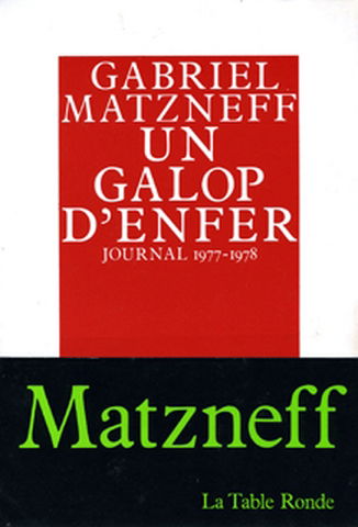 Un Galop d'enfer : journal 1977-1978