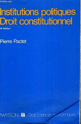Institutions politiques, droit constitutionnel