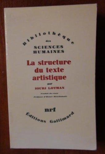 Couverture de La structure du texte artistique