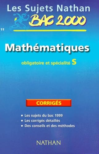 Mathématiques, obligatoire et spécialité S, Bac 2000