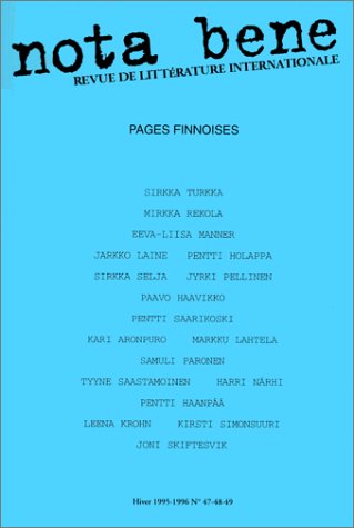 Nota bene numéro 47-48-49 : Pages finnoises