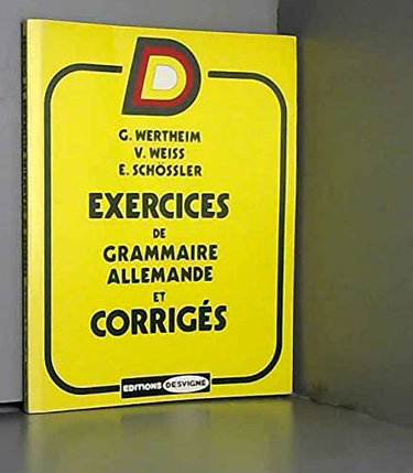Couverture de Exercices de grammaire allemande et corrigés
