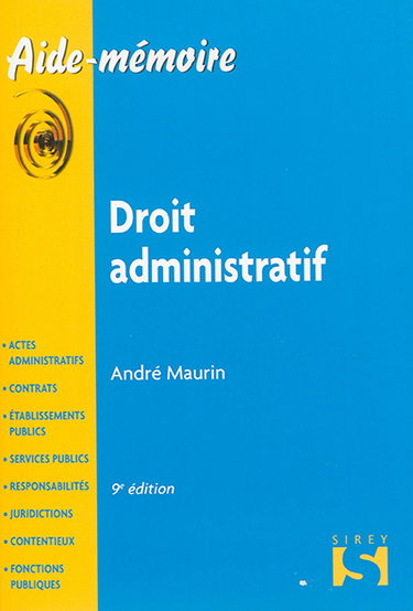 Couverture de Droit administratif