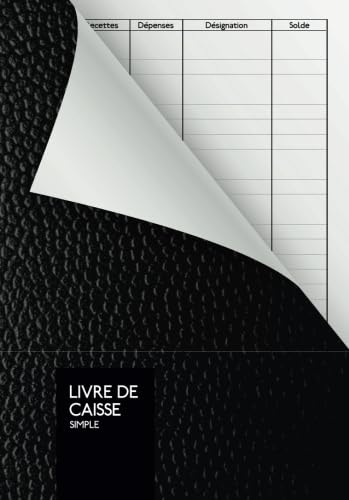 Livre De Caisse Simple: Journal Recettes Dépenses | A5 | 110 pages