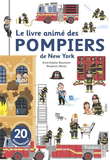 Couverture de Le livre animé des pompiers de New York