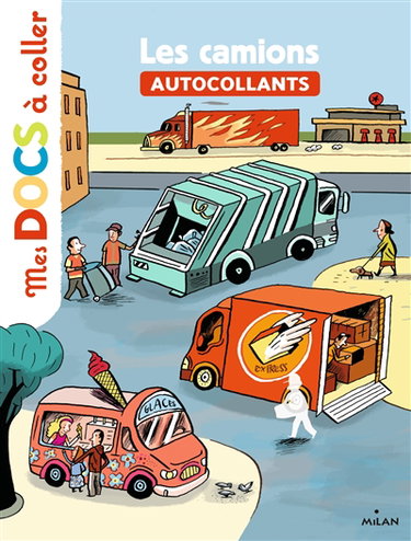 Couverture de Les camions : autocollants par Stéphanie Ledu