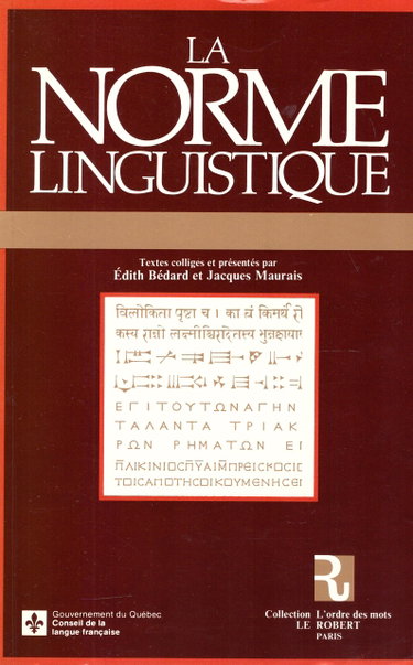 Couverture de La norme linguistique