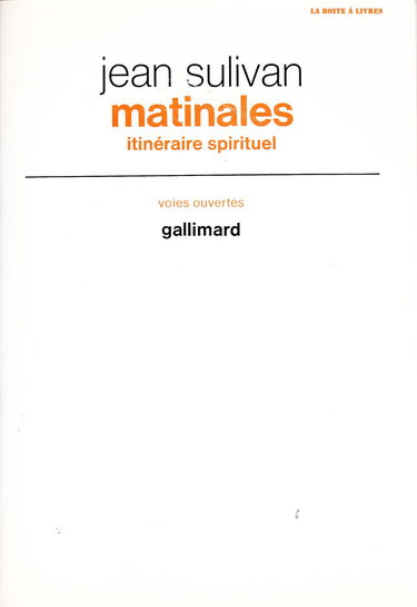 Matinales. itineraire spirituel.