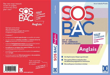 Couverture de SOS bac anglais : LV1 et LV2, séries générales et technologiques : tout pour réussir l'expression écrite