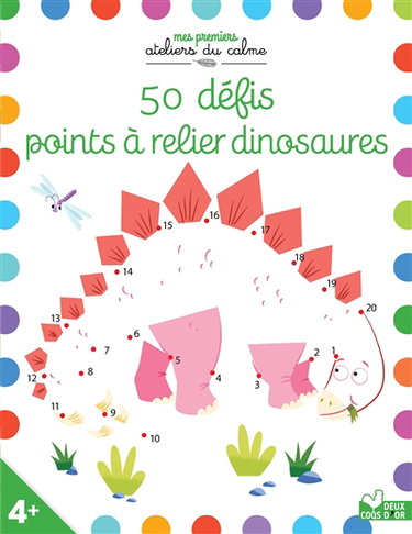 Couverture de 50 défis points à relier dinosaures