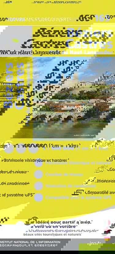 TOP100169 BEZIERS/CASTRES 1/100.000