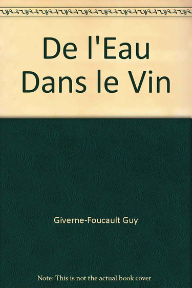 De l'eau dans le vin - roman