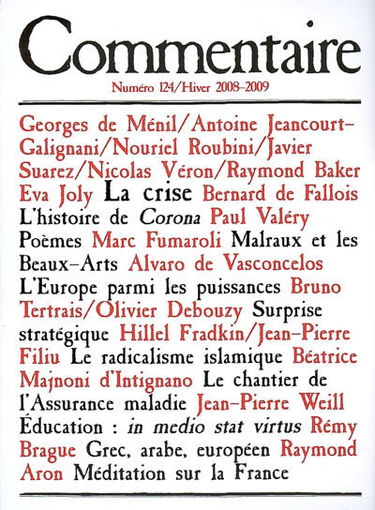Commentaire, n° 124. La crise