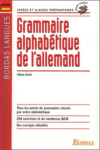 Grammaire alphabétique de l'allemand