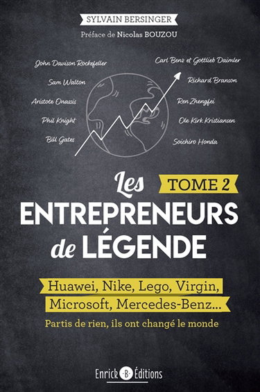 Les entrepreneurs de légende : partis de rien, ils ont changé le monde. Vol. 2. Huawei, Nike, Lego, Virgin, Microsoft, Mercedes-Benz...