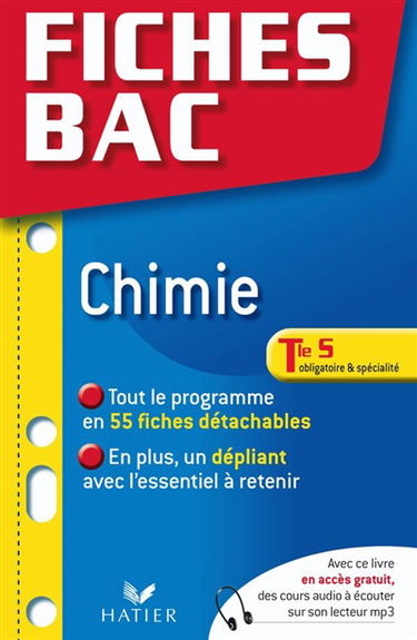 Chimie, Tle S, obligatoire et spécialité