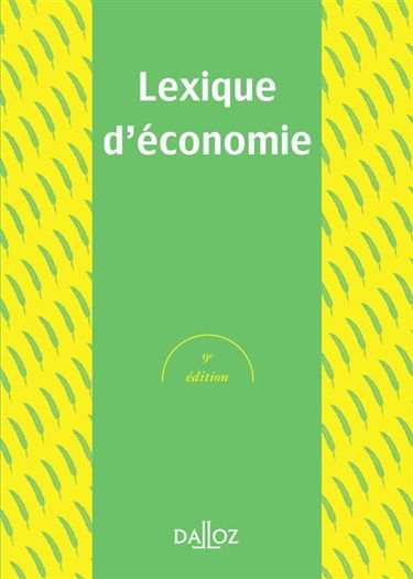 Lexique d'économie