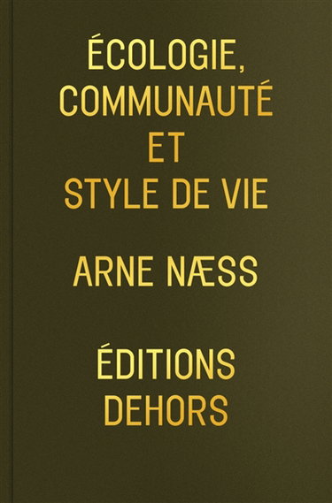 Couverture de Ecologie, communauté et style de vie