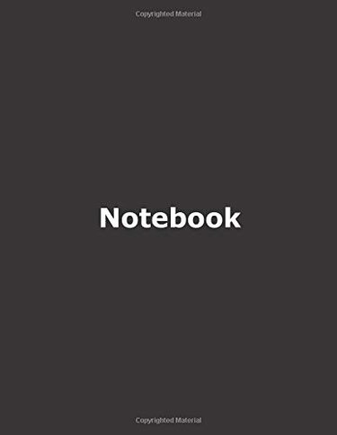 Couverture de Notebook: Journal, Diary (Black Cover, Large, Blank Interior, 120 Pages, 8 x 11.5). Perfect for notes and drawing.