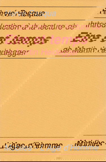 Introduction à la lecture de Etre et temps de Martin Heidegger