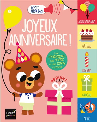 Couverture de Joyeux anniversaire ! : une chanson, des mots et des sons à écouter par Madeleine Deny