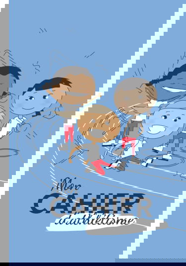 Mon cahier d'athlétisme: Carnet pour enfant aimant l'athlétisme (Alternance Pages blanches et lignées | 90 pages | Illustration Athlétisme | Fille | bleu)