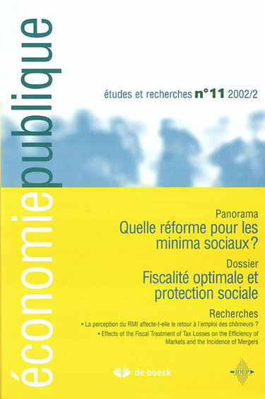Economie publique, n° 11. Fiscalité optimale et protection sociale