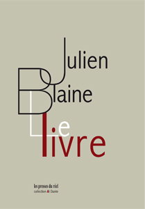 Couverture de Le livre par Julien Blaine