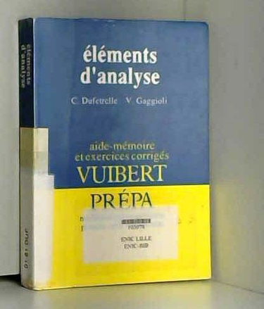 Elements d'analyse