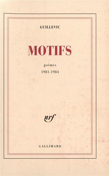 Motifs : poèmes 1981-1984