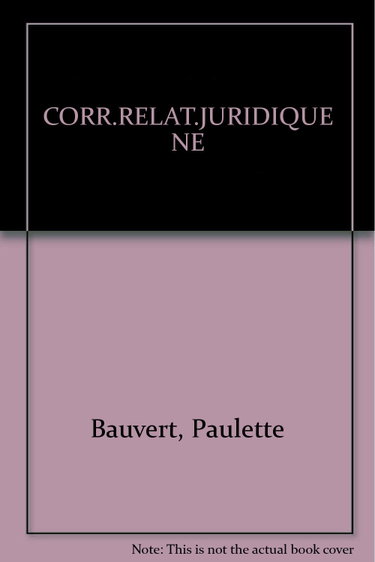 Couverture de Corr.Relat.Juridique Ne