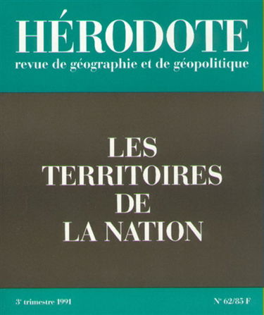 Hérodote, n° 62. Les Territoires de la nation