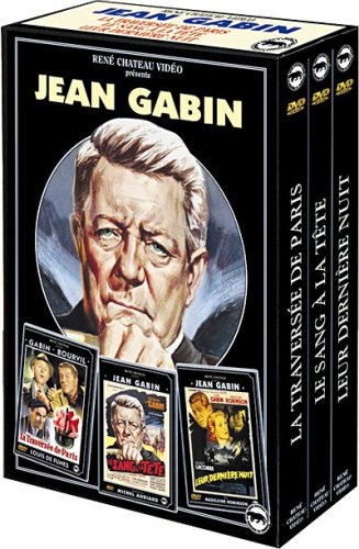 Couverture de Coffret Jean Gabin 3 DVD (Traversée Paris, Sang à la tête, Dernière Nuit) par Jean Gabin