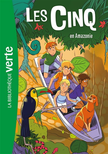 Couverture de Les Cinq. Vol. 40. Les Cinq en Amazonie par Claude Voilier