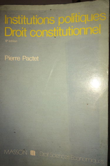 Institutions politiques, droit constitutionnel