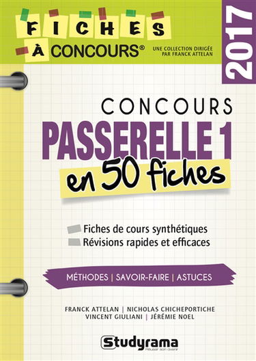 Concours Passerelle 1 en 50 fiches : 2017